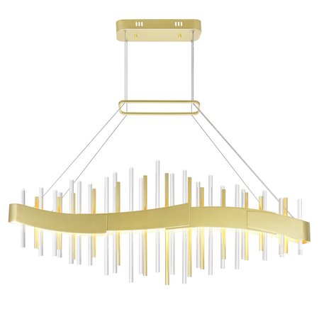 CWI LIGHTING 40 In Led Satin Gold Chandelier 1245P40-602